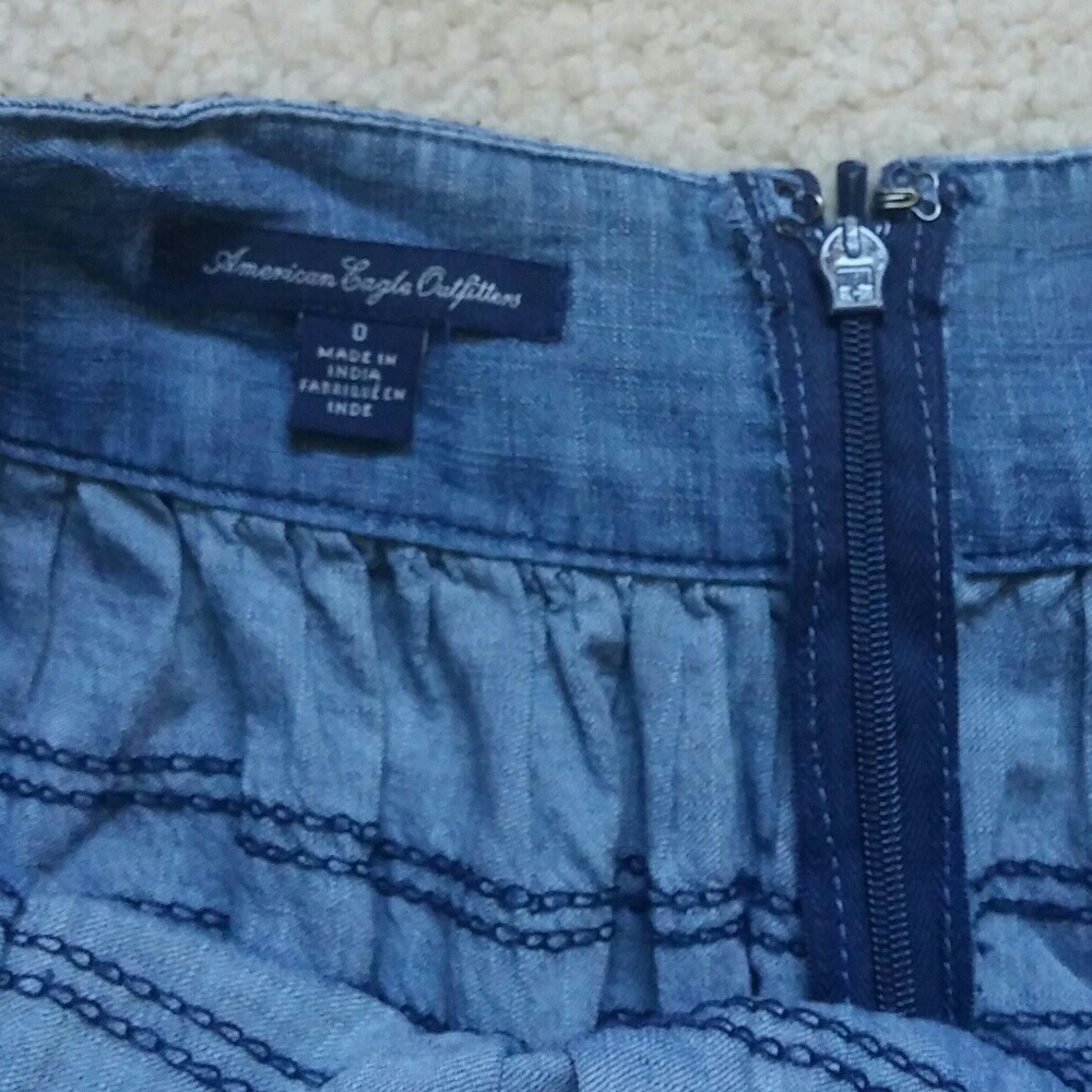 Vintage American Eagle Denim Skirt, Size 0 - Picture 4 of 5